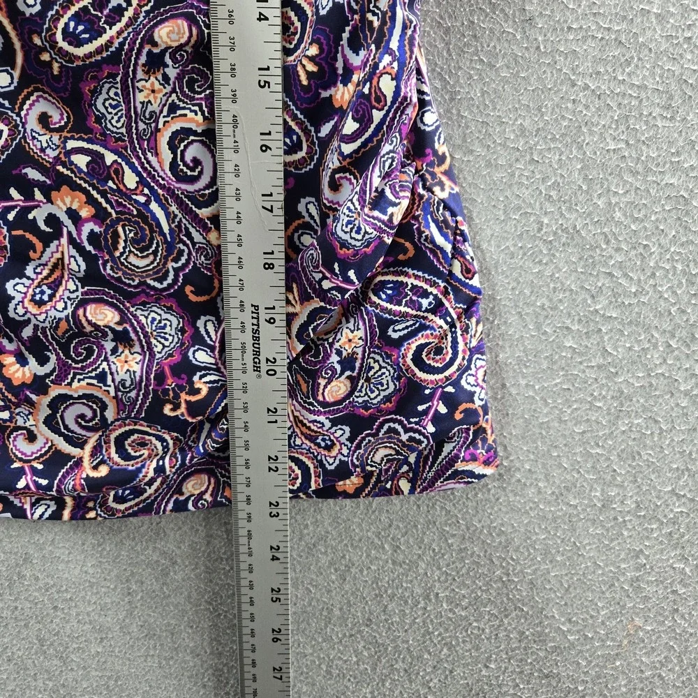 Lands' End Women Swimwear 10P Multicolor Underwire Tankini Top Swimsuit